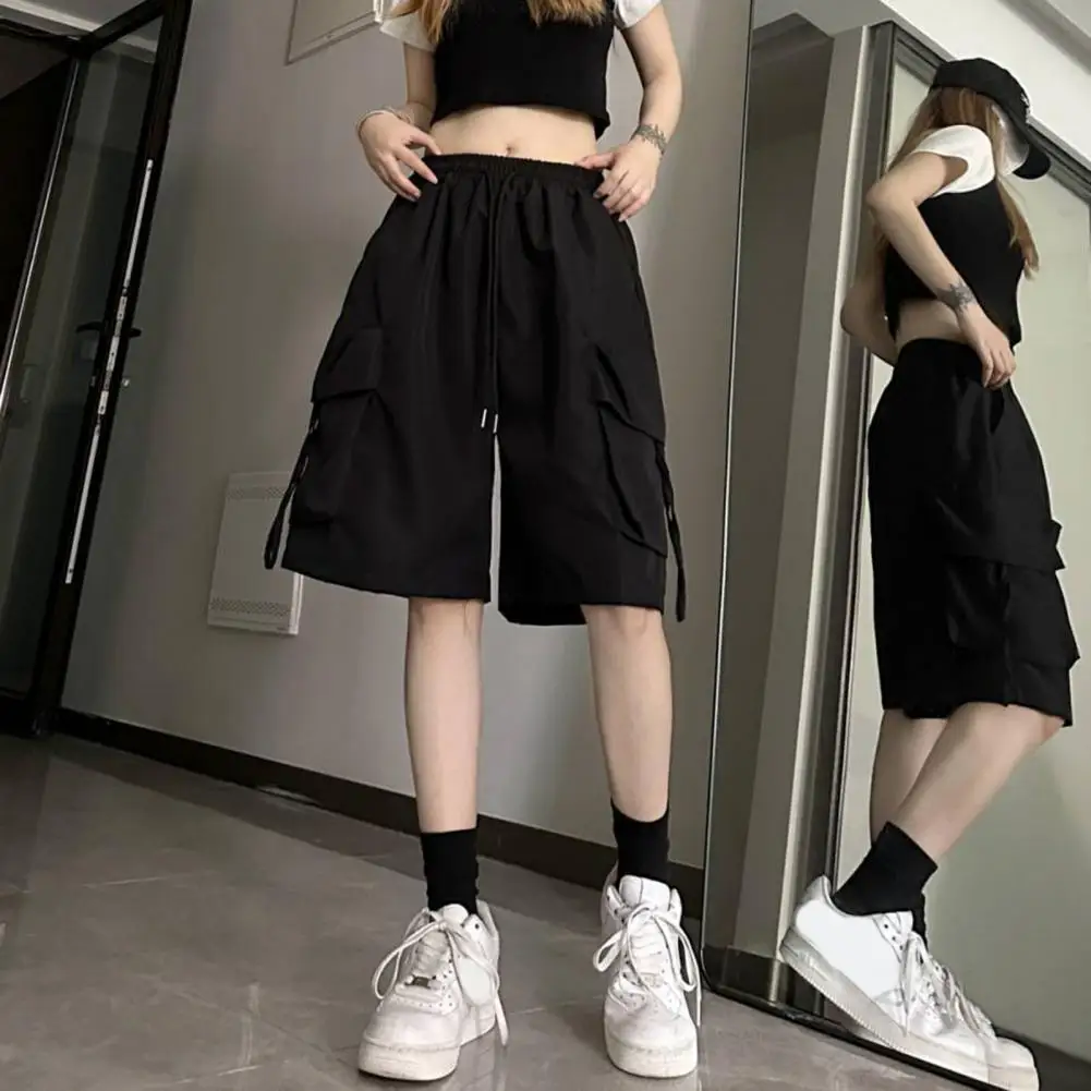 

Pocket Shorts for Women Fashionable Women's Cargo Shorts with Pockets High Waist Breathable Overalls for Travel Work Outdoor