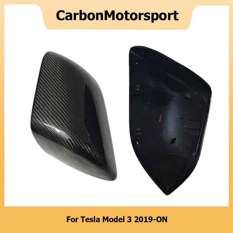 Decorating Carbon Fiber Wing Mirror Cover OX Horn/OEM Shape For Tesla Model 3 16 17 18 19 20 21 22 23 24 Rearview Mirror Caps