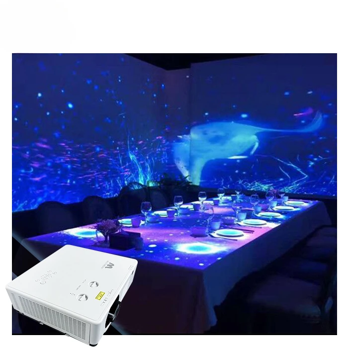 Indoor Wall 3D Video Show Mapping Content Projection Themed Restaurant Dining Experience Projection