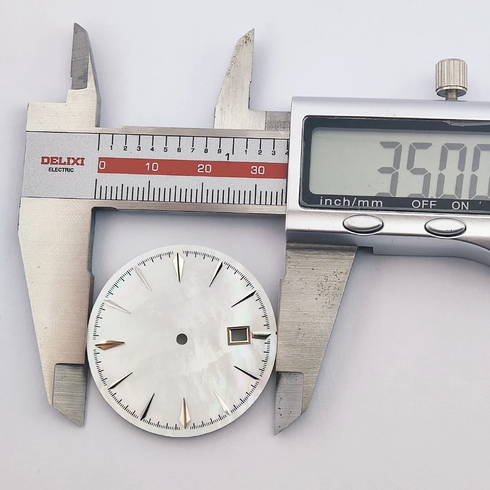 35mm Watch Dial nh35 Cocktail Dial Shell Pearl Watch Face Customised Logo Suitable For NH35 Movement Watch Accessories