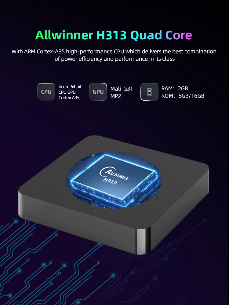 HOT MORTAL Q1 Smart Android TV Box 4K Android13 AllwinnerH313 Dual 2G5G WLAN Bluetooth Medienstreaming 2G16G Set-Top-Box