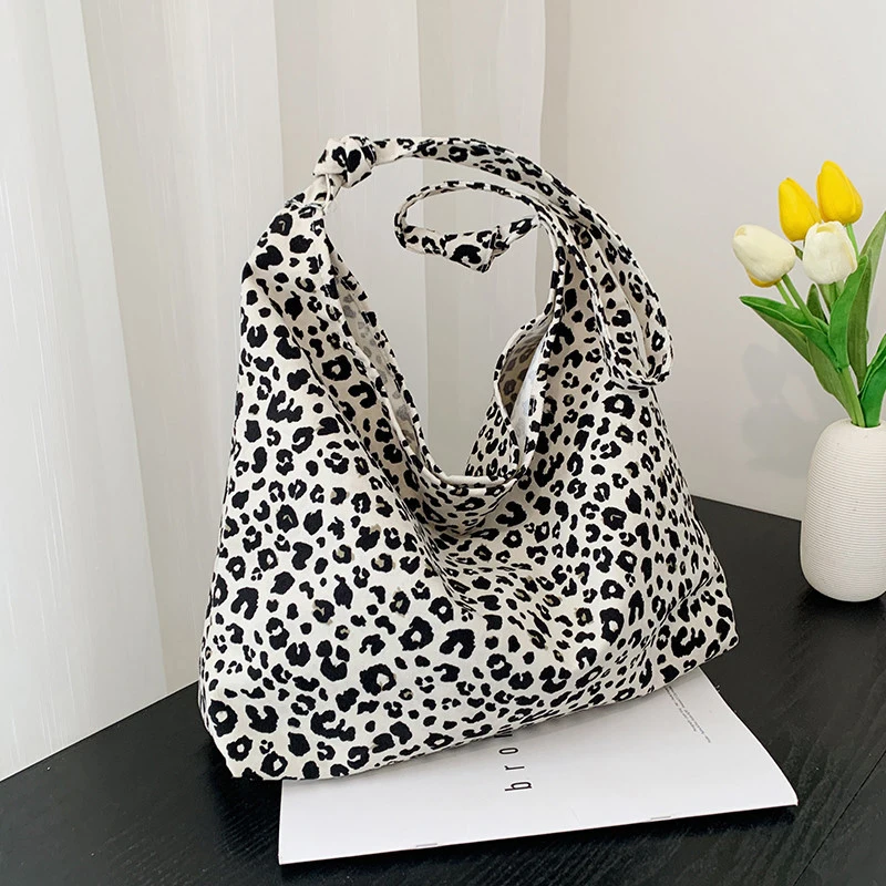 Leisure Handbag Shopping Bag Women S Fashionable Leopard Print Shoulder Bag