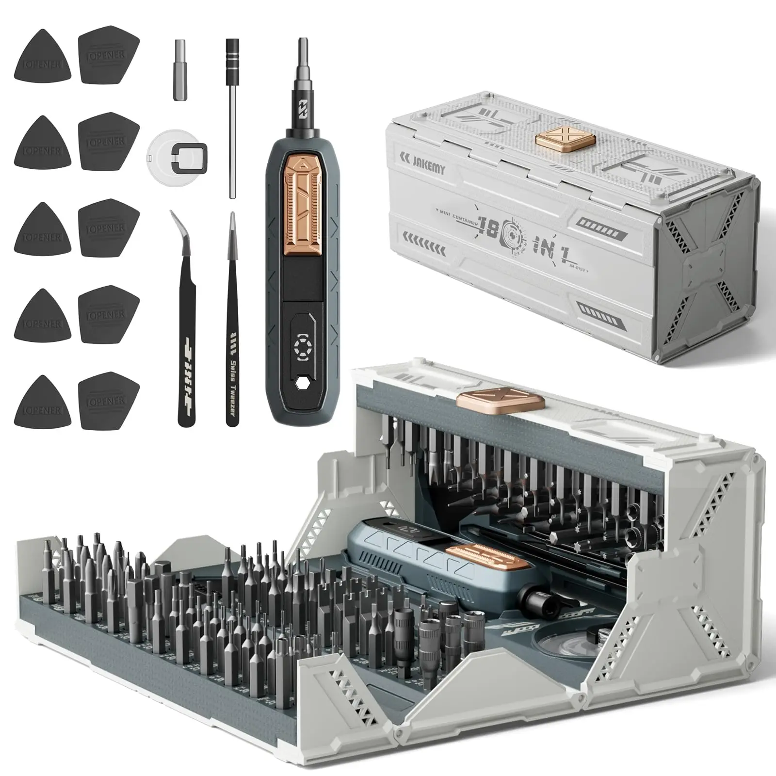 

180-in-1 Precision Screwdriver Set JM-8192 Professional Magnetic Repair Tool Kit for Mobile Phone Laptop PC Drone Camera Watch