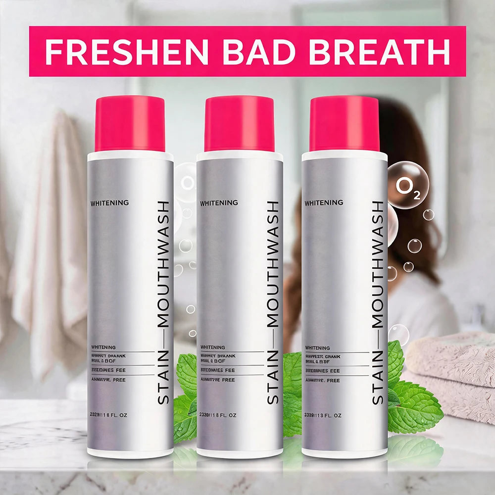 Fresh Breath Mouthwash Gentle Oral Rinse Daily Dental Care Mint Clean Portable Travel Mouthwash Bad Breath Control