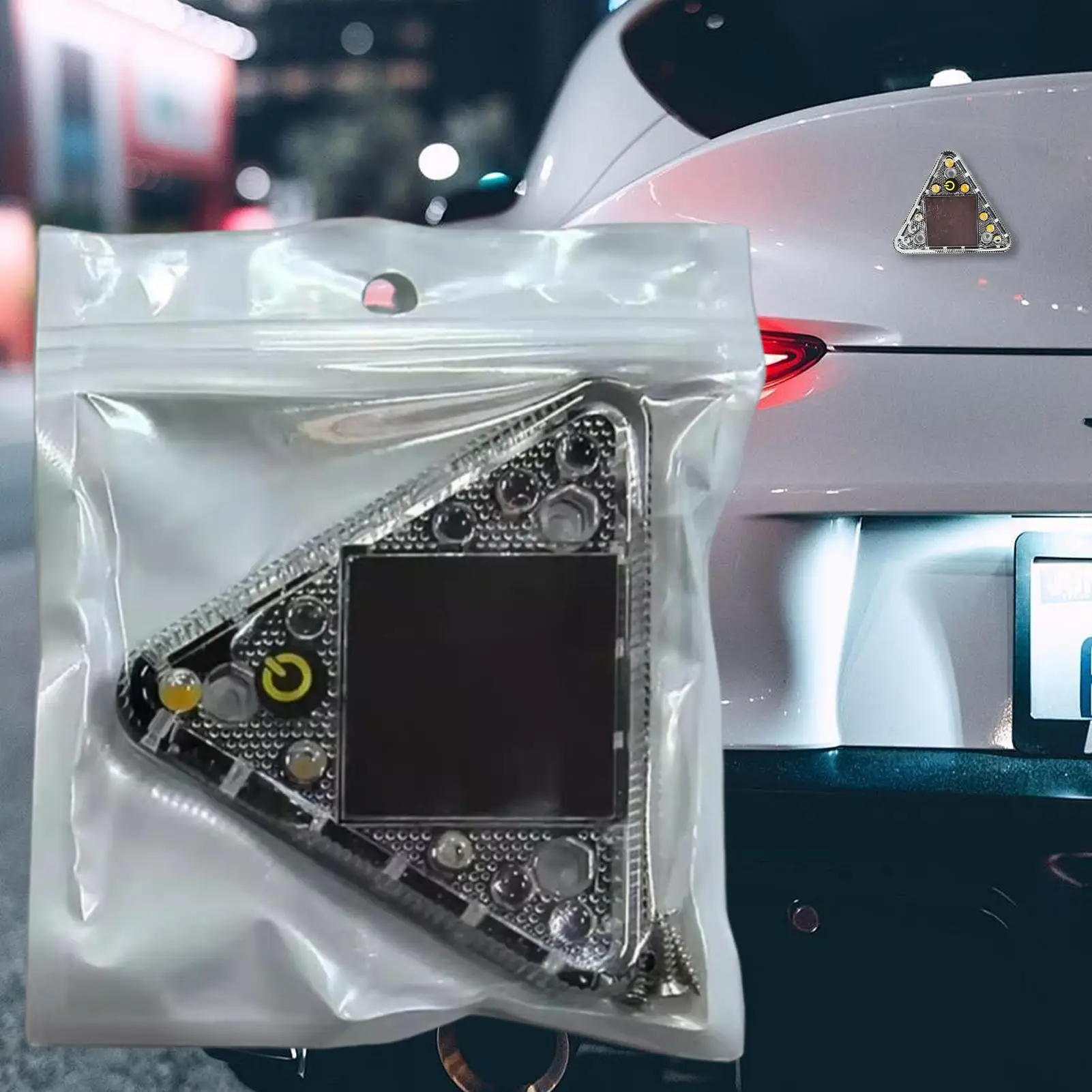 سيارة الفرامل الخلفية الذيل ضوء مثلث الشمسية سيارة الخلفي Led مصباح تركيب مرن السيارات الذيل ضوء لشاحنة مقطورة لاقط #4