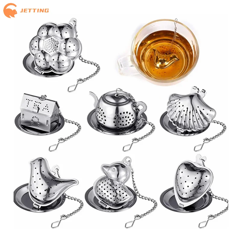 Infusor de té de acero inoxidable, bandeja para tetera, colador de té de especias, filtro de hierbas, accesorios para el té, herramientas de cocina, 1 Uds.