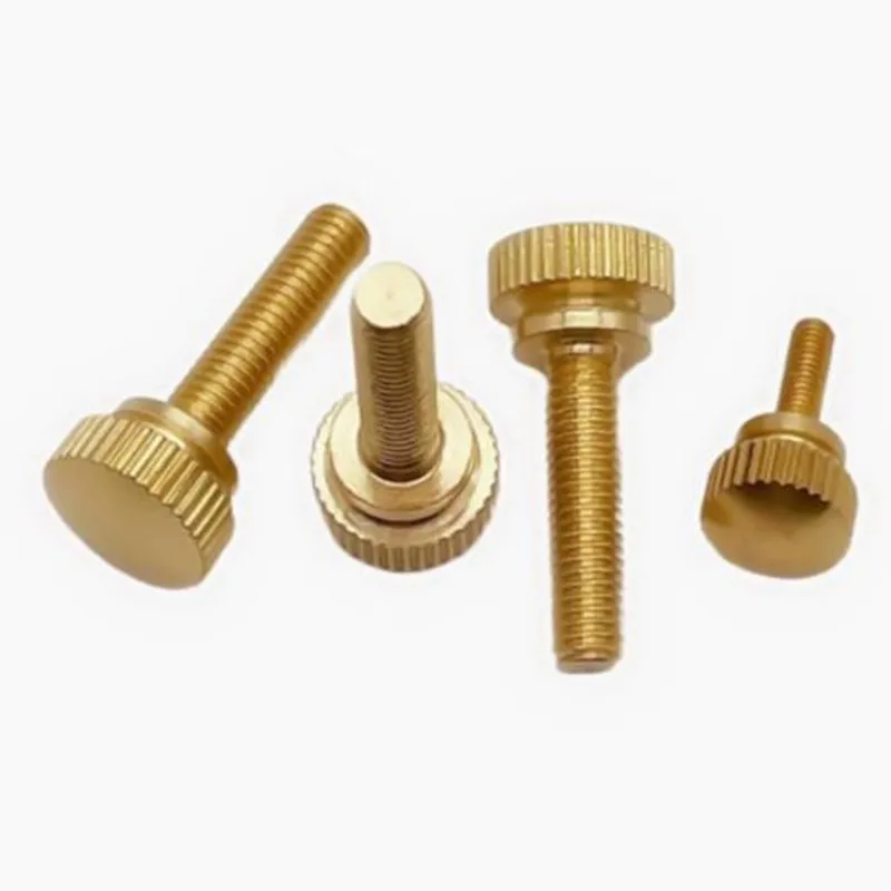 2-5Pcs Pure Brass Hand Tighten Knurled Screws M3 M4 M5 M6 Copper Twist Bolts Computer Chassis Thumb Screws Hardware