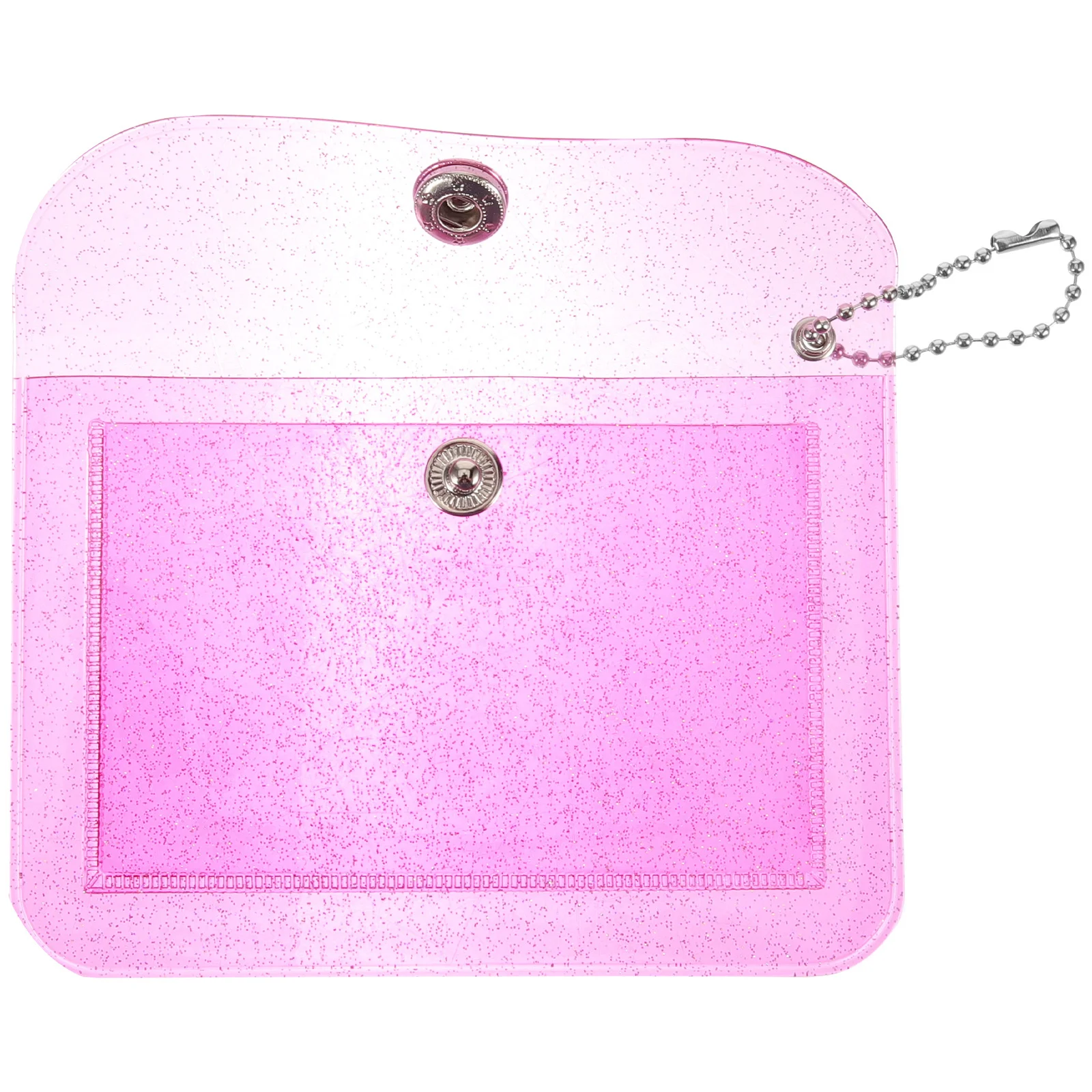 

PVC Small Women Coin Purse Button Closure Practical Wallet for Cards Keys Coins Lightweight Compact Change Pouch