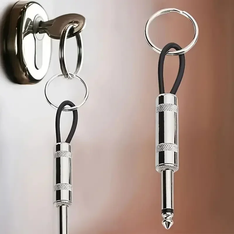 4/8pcs Wall Guitar Plug Key Hanger Vintage Keychain Holder Key Ring Hanger Functional Sundries Hooks Home Accessories Decor