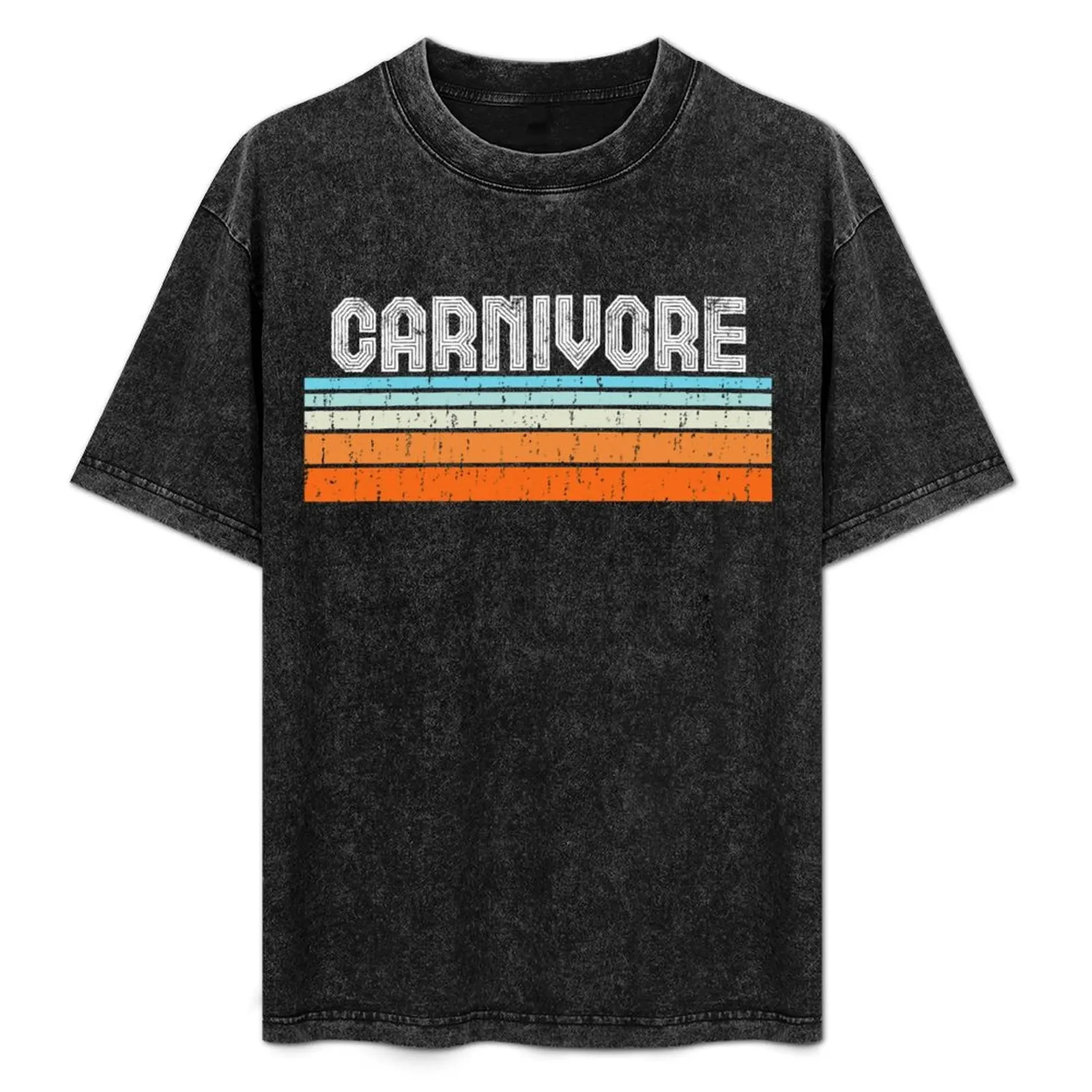 Carnivore Vintage Design Meat Eater T-Shirt Urban Style Casual Short Sleeve Top