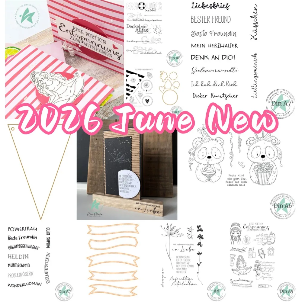 Matrizes de corte de metal para scrapbooking, artesanato, álbum de fotos, modelo de decoração feita à mão - Wimpel Happy Birthday