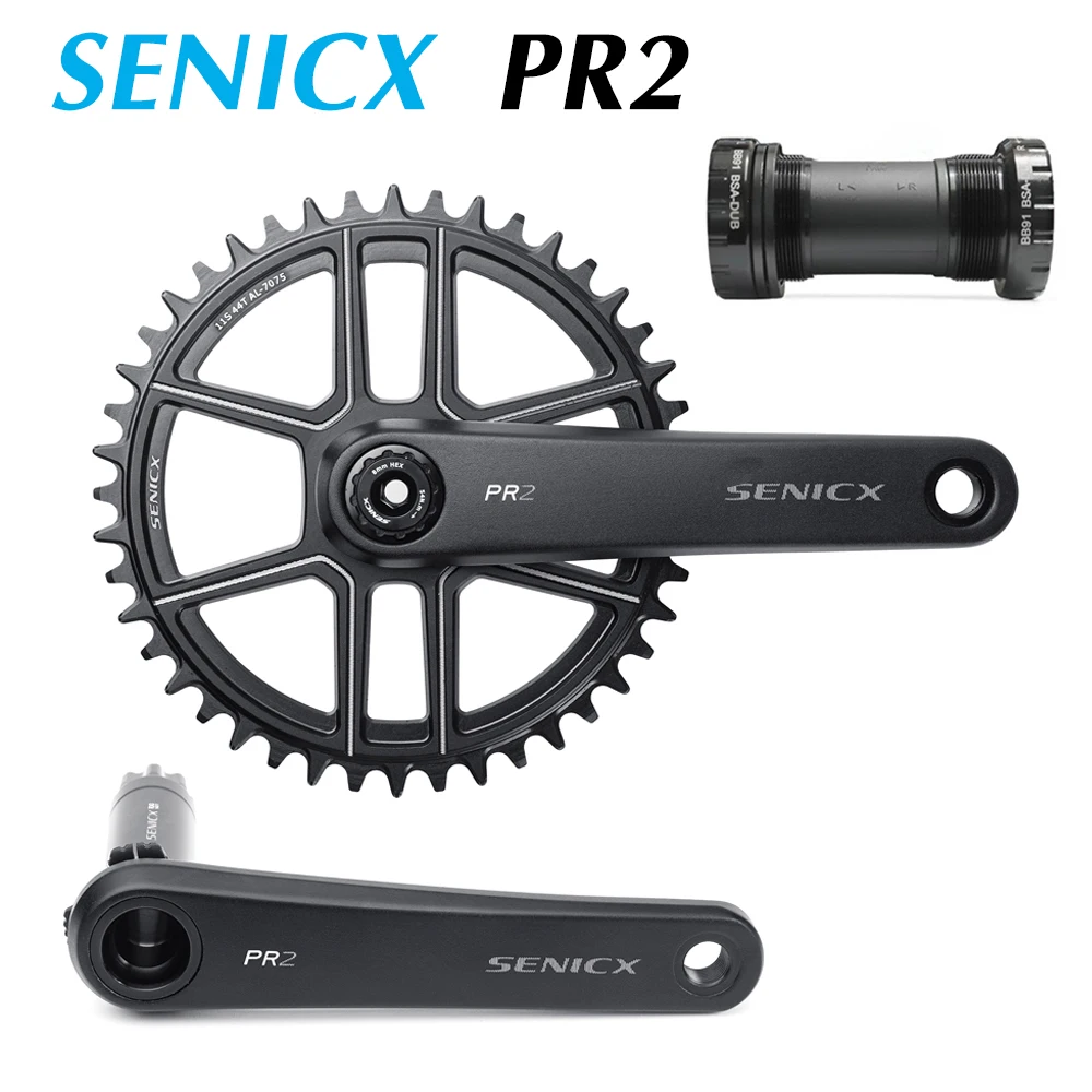 

SENICX PR2 Road bike 10 /11/12 Speed Crankset 165mm/170mm / 175mm Crank 42T 44T 46/30T chainring for Cross-country cycling