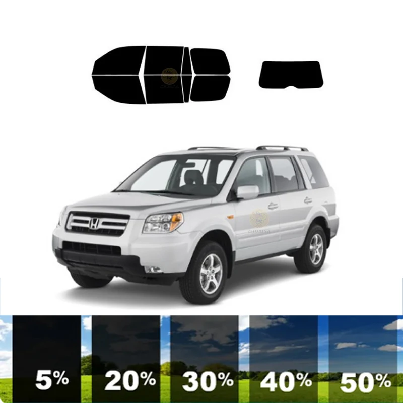 

precut Removable Window Tint Film For Car 100% UVR 5%-70%VLT Heat Insulation Carbon ﻿For HONDA PILOT 4 DR SUV 2003-2008