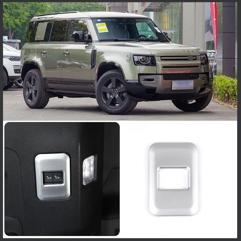 Car Accessories For Land Rover Defender 90 110 2020-2022 Car Styling ABS Car Trunk Lift High Adjust Button Frame Trim Stickers