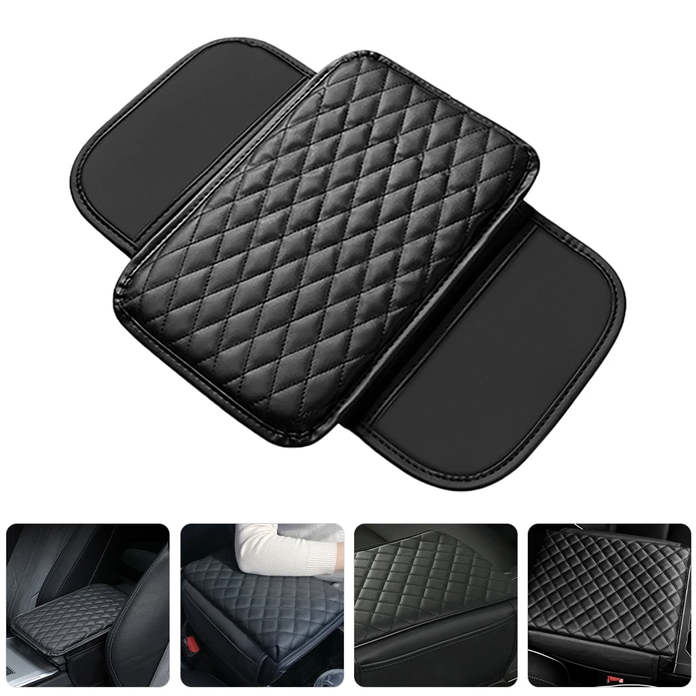 

Durable Non-Slip Car Armrest Cushion Pad Black Vehicle Center Console Protector For Interior Decor Dust Proof Side Pocket