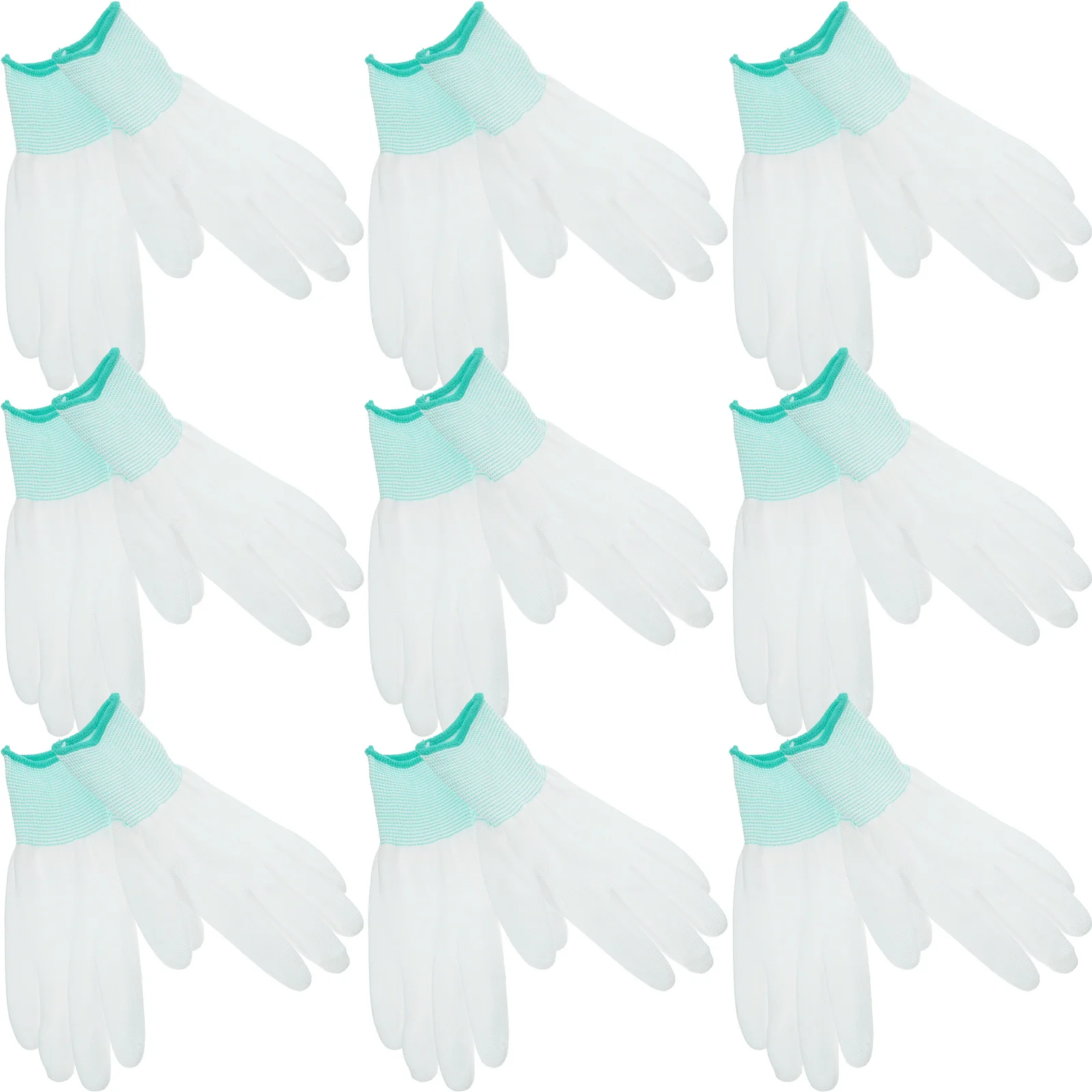 

12pcs Anti-Static Nylon Gloves Pu Coated Fingers Durable Work Gloves For Electronics Repair Mechanics Electrical Jobs Protective