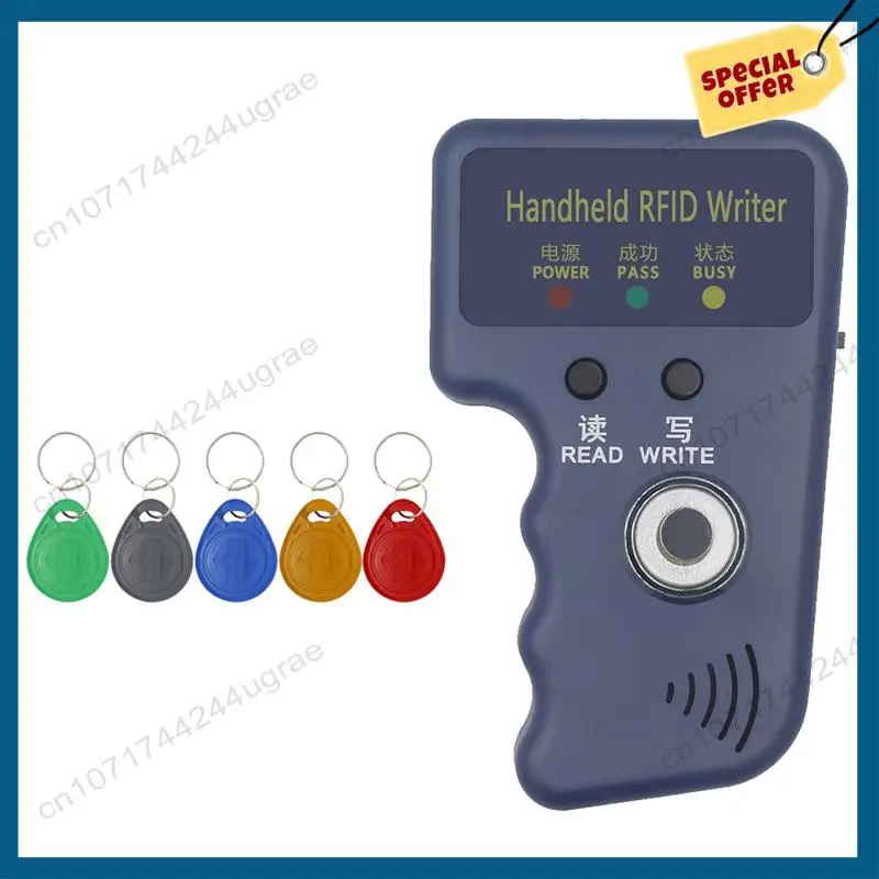 -A15I RFID Card Writer Reader Duplicator + 5XT5577 Chaveiro 125Khz TM Copiadora Cloner para EM4305 CET5200 TM Chip Cards