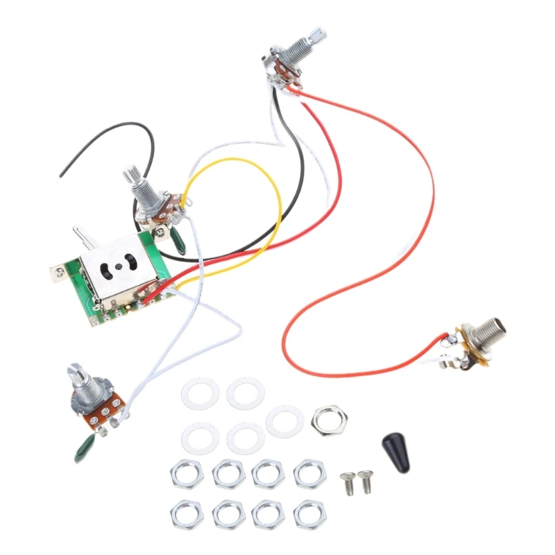 

Guitar Wiring Hareness Set Guitar Wiring Hareness 500K Pots Control 1V 1T 500K 3-Way with Wiring Harness Set