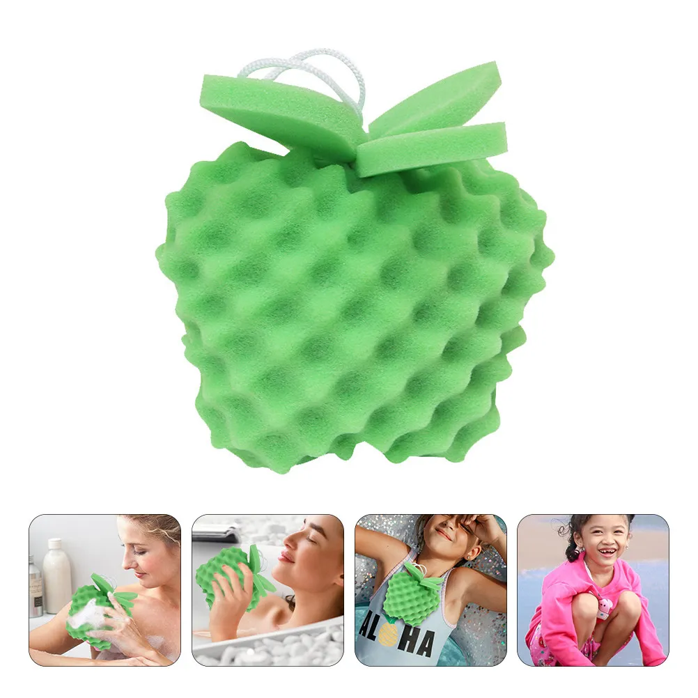

2Pcs Fruit Shaped Bath Ball Sponge for Kids Baby Shower Scrubber Soft Skin Friendly Exfoliating Cleansing Tool Travel Portable