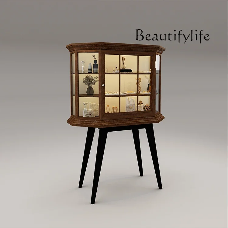 KS Retro medieval head jewelry cabinet jewelry store jade boutique retro display cabinet display cabinet customization