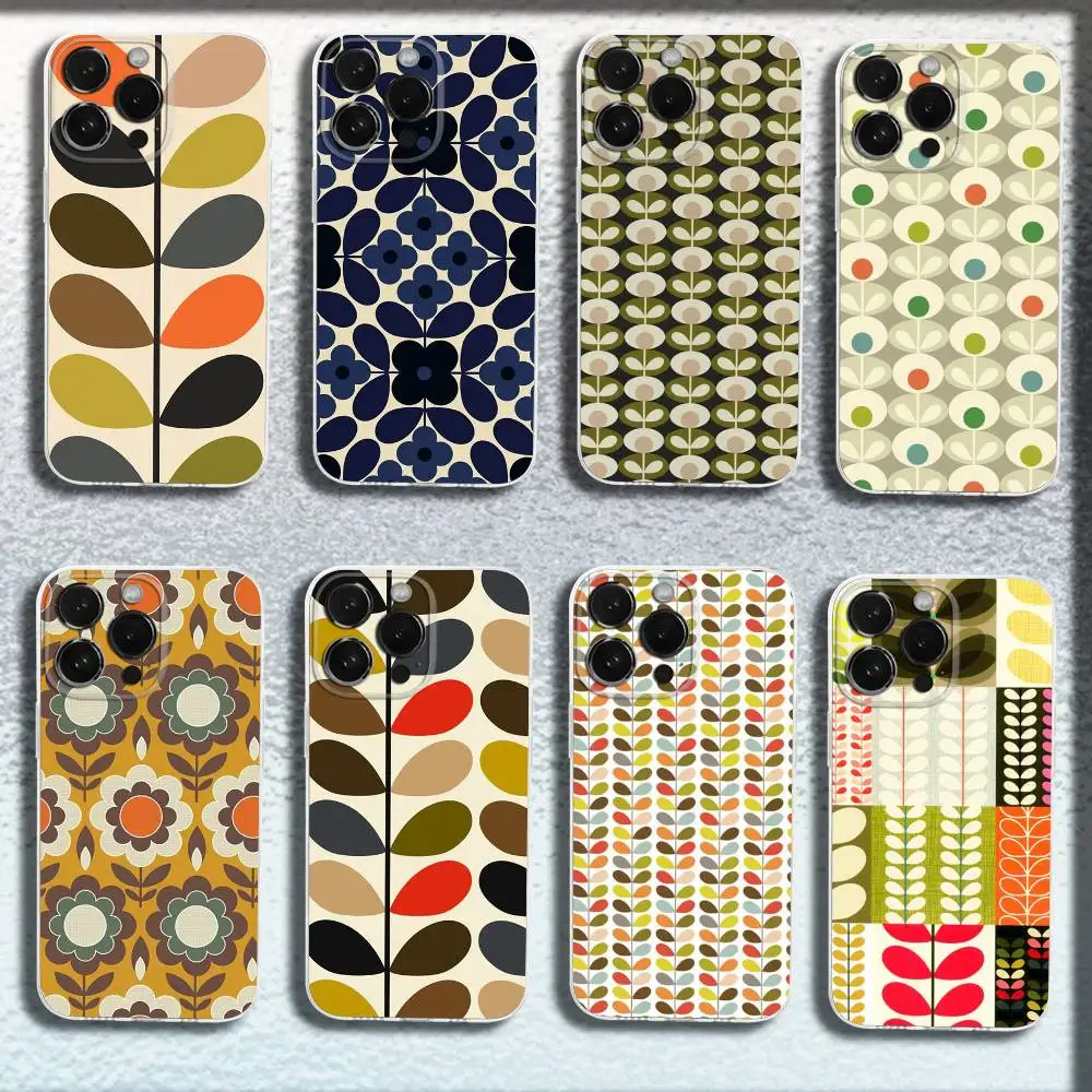 

M-Multi Stem Orla Kiely Folio Phone Case For iPhone 17,16,15,14,13,12,11,Pro,Max,Plus,E,SE4,Air,Mini Transparent Cover