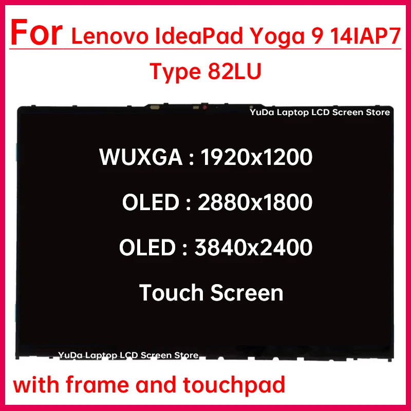 

14-дюймовый сенсорный ЖК-экран для ноутбука Lenovo IdeaPad Yoga 9 14IAP7 Тип 82LU Дигитайзер + С заменой рамки в сборе