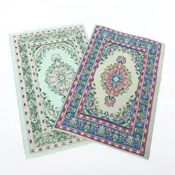 1:12 Scale Floor Coverings Dollhouse Carpet Turkish Style Thread Mat Eyes Of Persia Miniature Woven Rug Doll Accessories