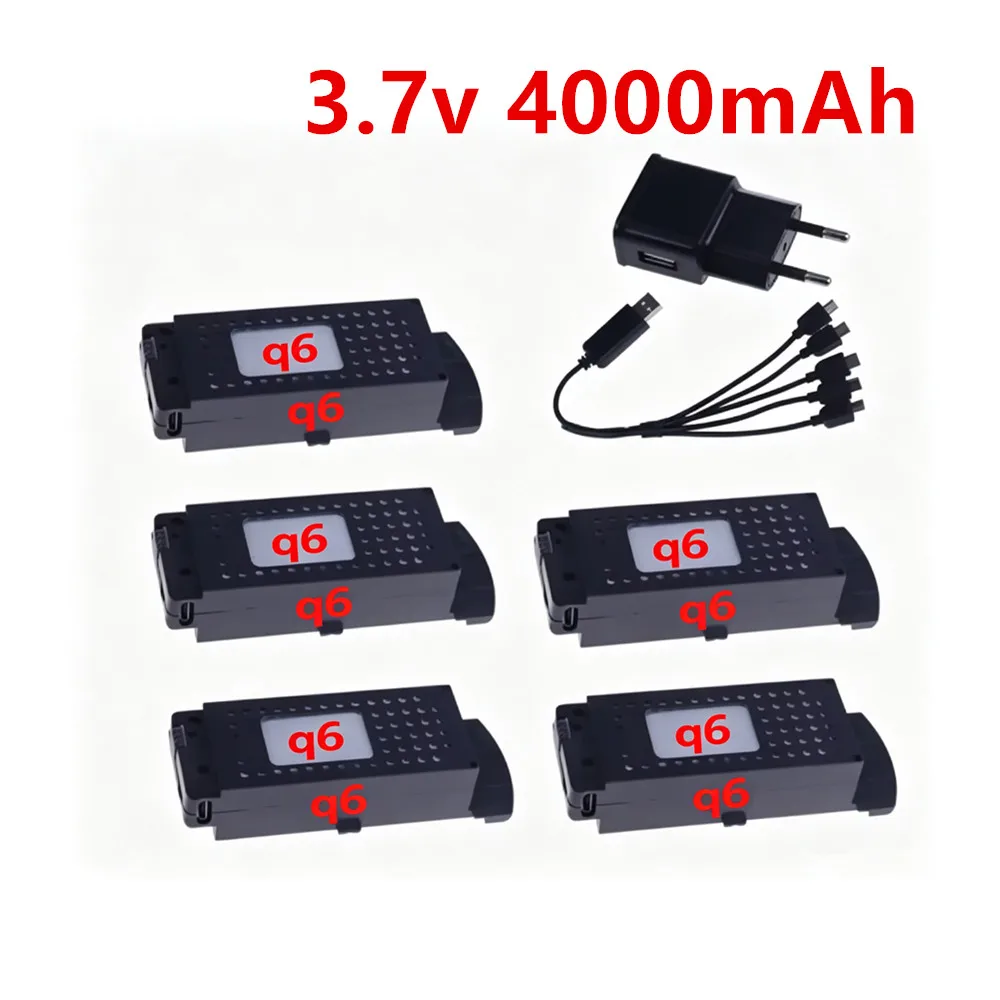 G6 Pro Rechargeable Battery 3.7V LiPo Battery for Q6 G6 S6 8K RC Quadcopter Spare Parts 3.7V 4000mAh For Q6