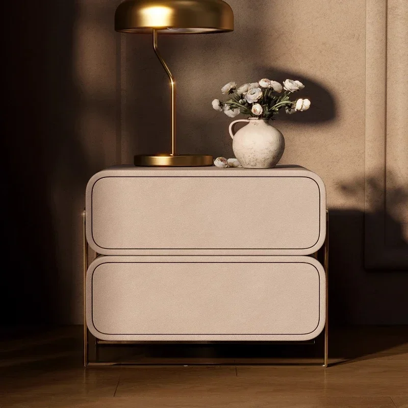 

Smart bedside table light luxury Italian minimalist, surprising quiet wind modern simple storage bedroom bedside table