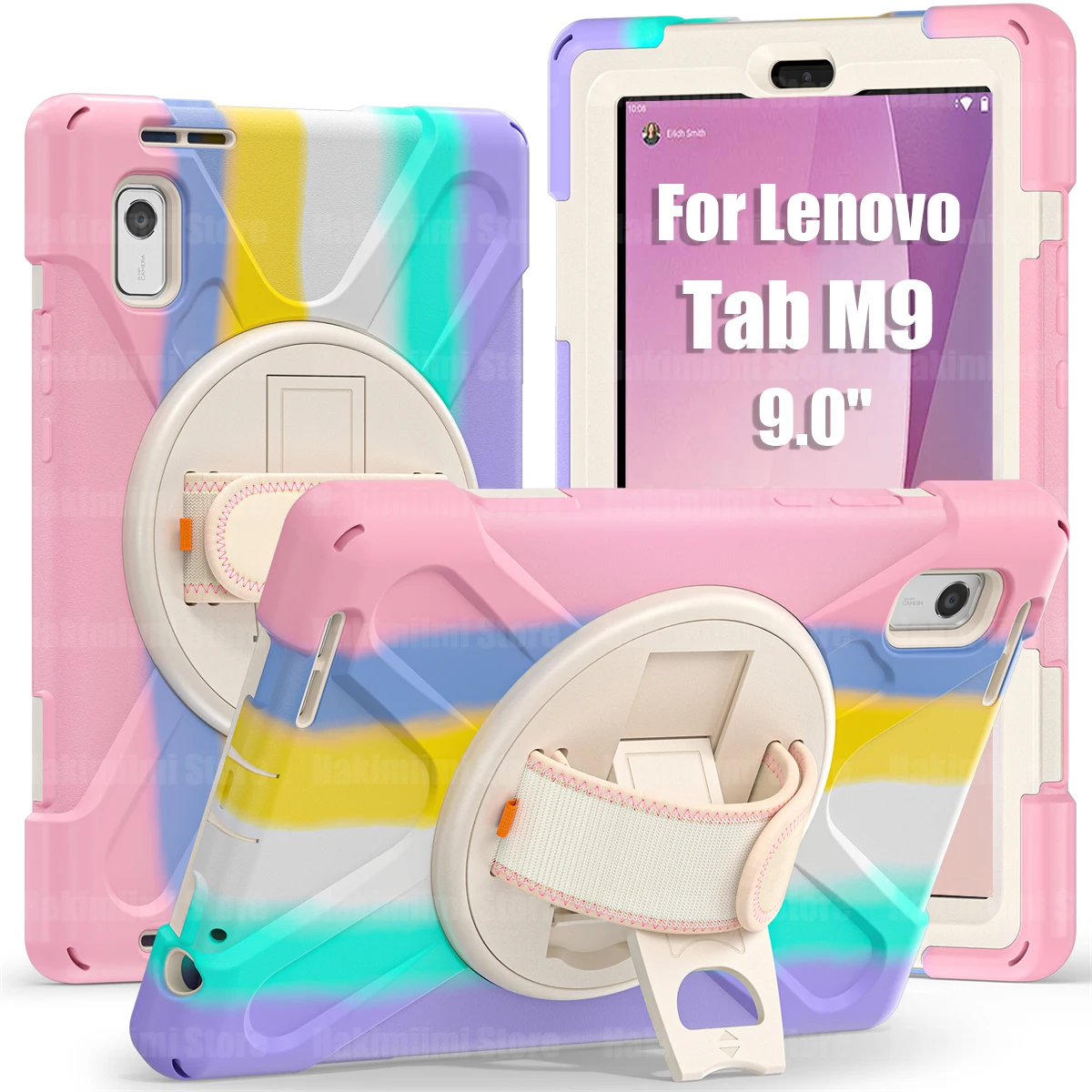 Case for Lenovo Tab M9 (9 Inch) 2022 Anti-fall Shock-proof with Foldable Stand for Lenovo Tab M9 HD TB-310FU 9