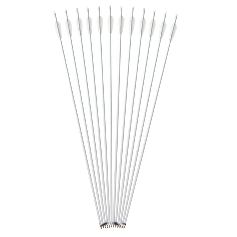 

6/12PCS Archery Carbon Arrows Spine 500 Target Hunting Carbon Arrow for Compound Recurve Bow Shooting Accessories