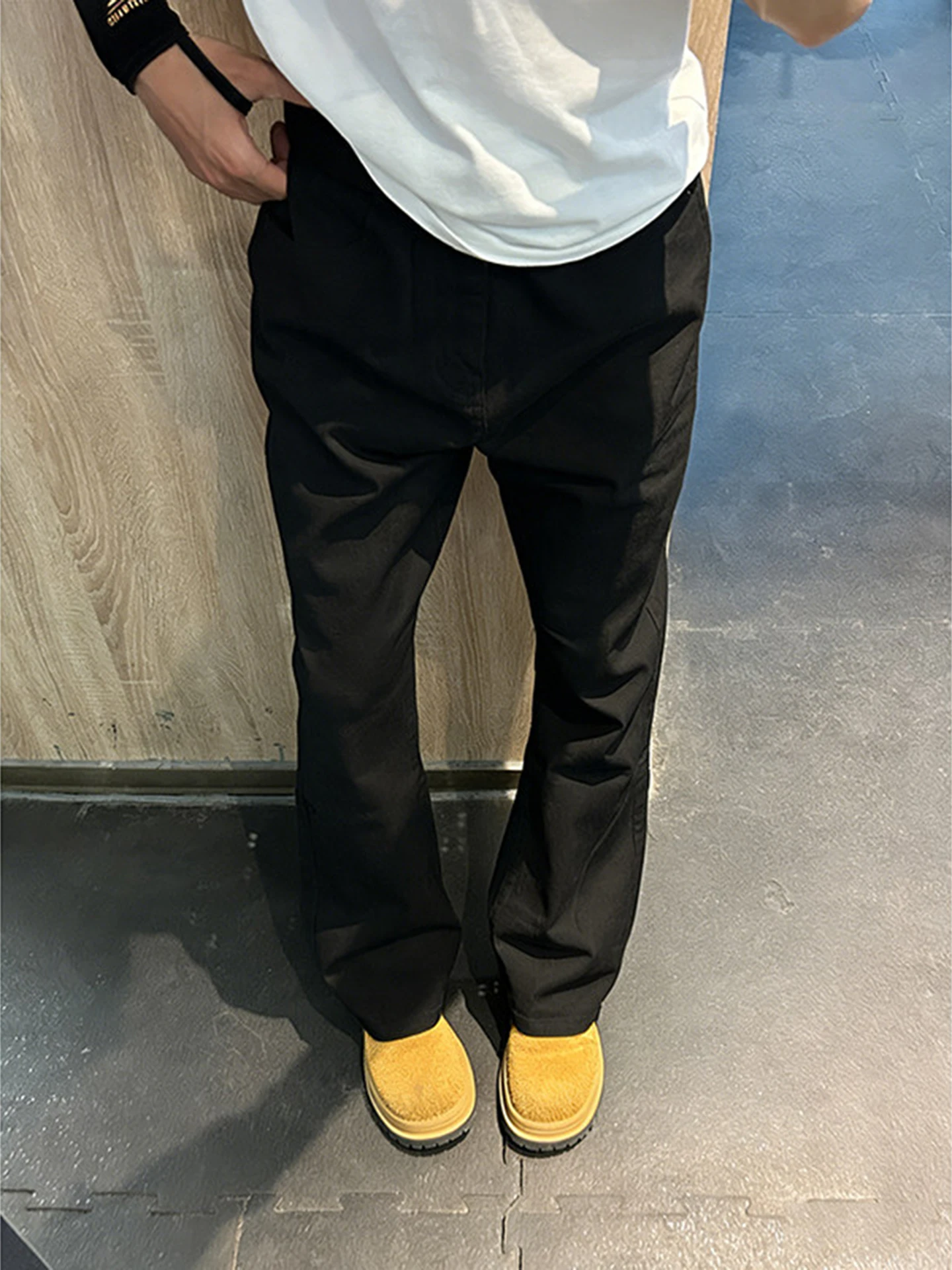 

Мужские джинсы Cleanfit Slim Fit с прямыми штанинами, черные, в стиле High Street, износостойкие, удобные, прямые брюки-трубы