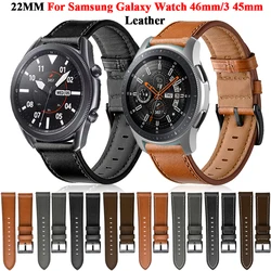 Bracelet en cuir pour Samsung Galaxy Watch 3, 41, 45mm, 22, 20mm, 42, 46mm, Active 2, S3, Frontier