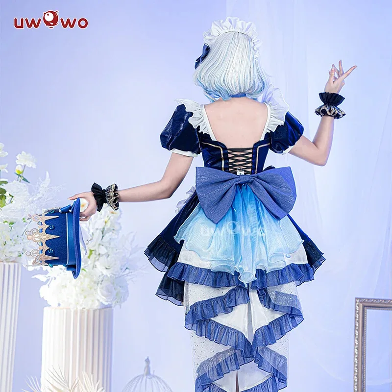 EN STOCK UWOWO Genshin Impact Fanart Furina Focalors Hydro Archon Maid Cosplay disfraz