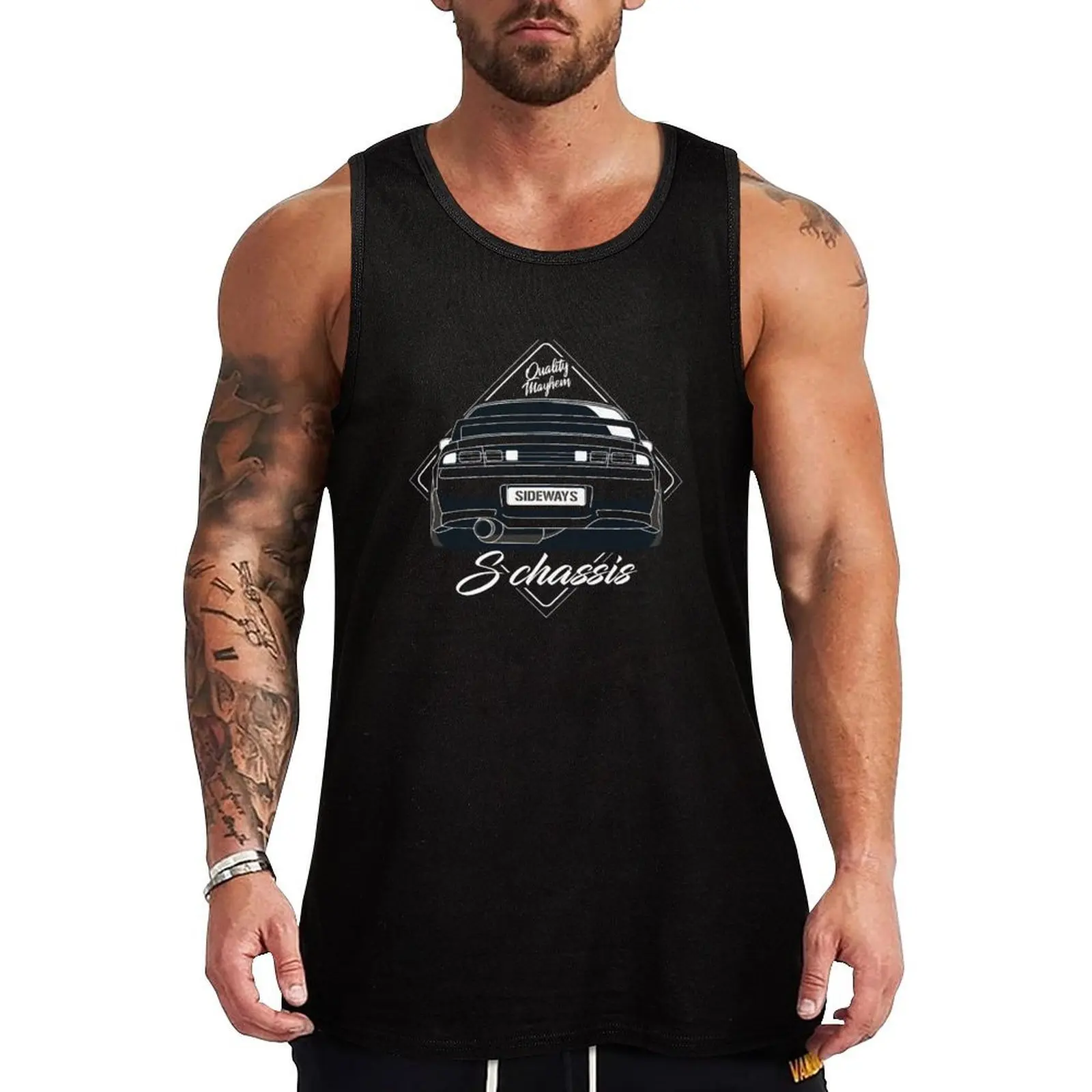 

S14 240sx Tank Top T-shirt for fitness basketball clothing gym shirts Men's summer t-shirt
