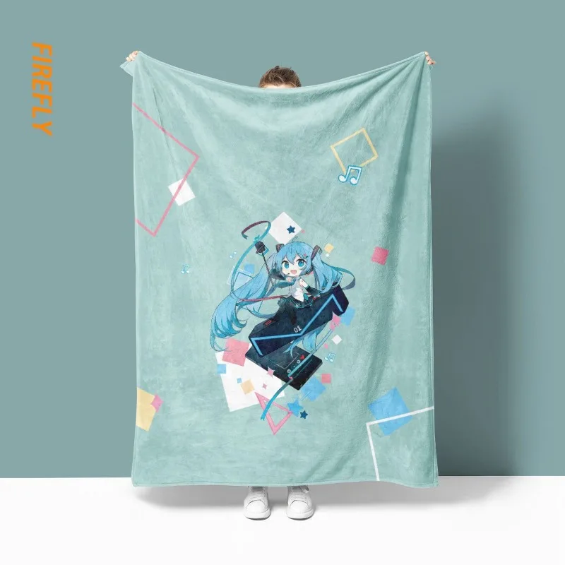 

New Hatsune Miku anime kawaii peripheral lunch break shawl blanket cute cartoon bedroom dormitory air conditioning blanket gift