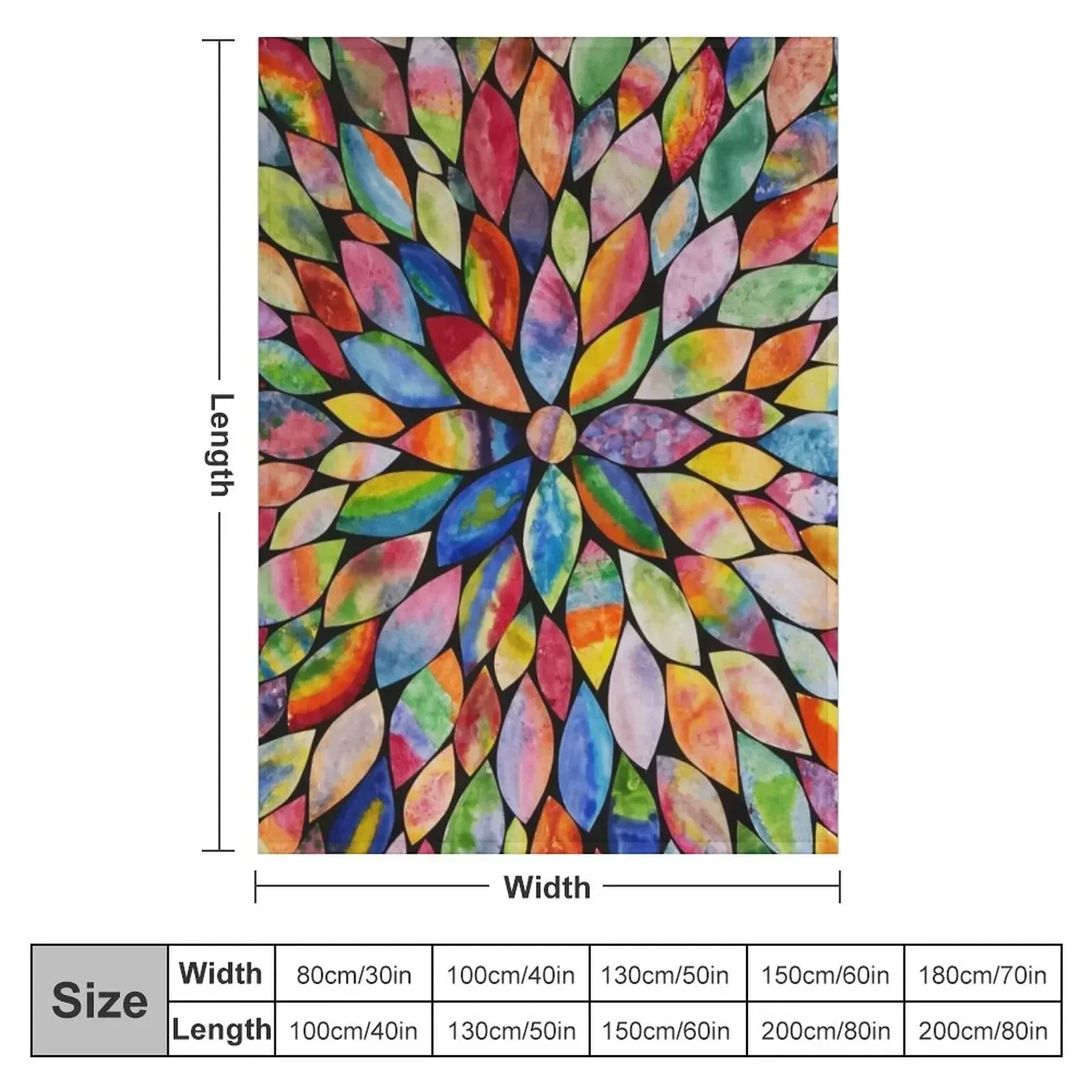 New HHPS Art Show, Class 2C, Watercolour: Blooming Flower Throw Blanket Baby Retros Bed Fashionable Soft Plush Plaid Blankets