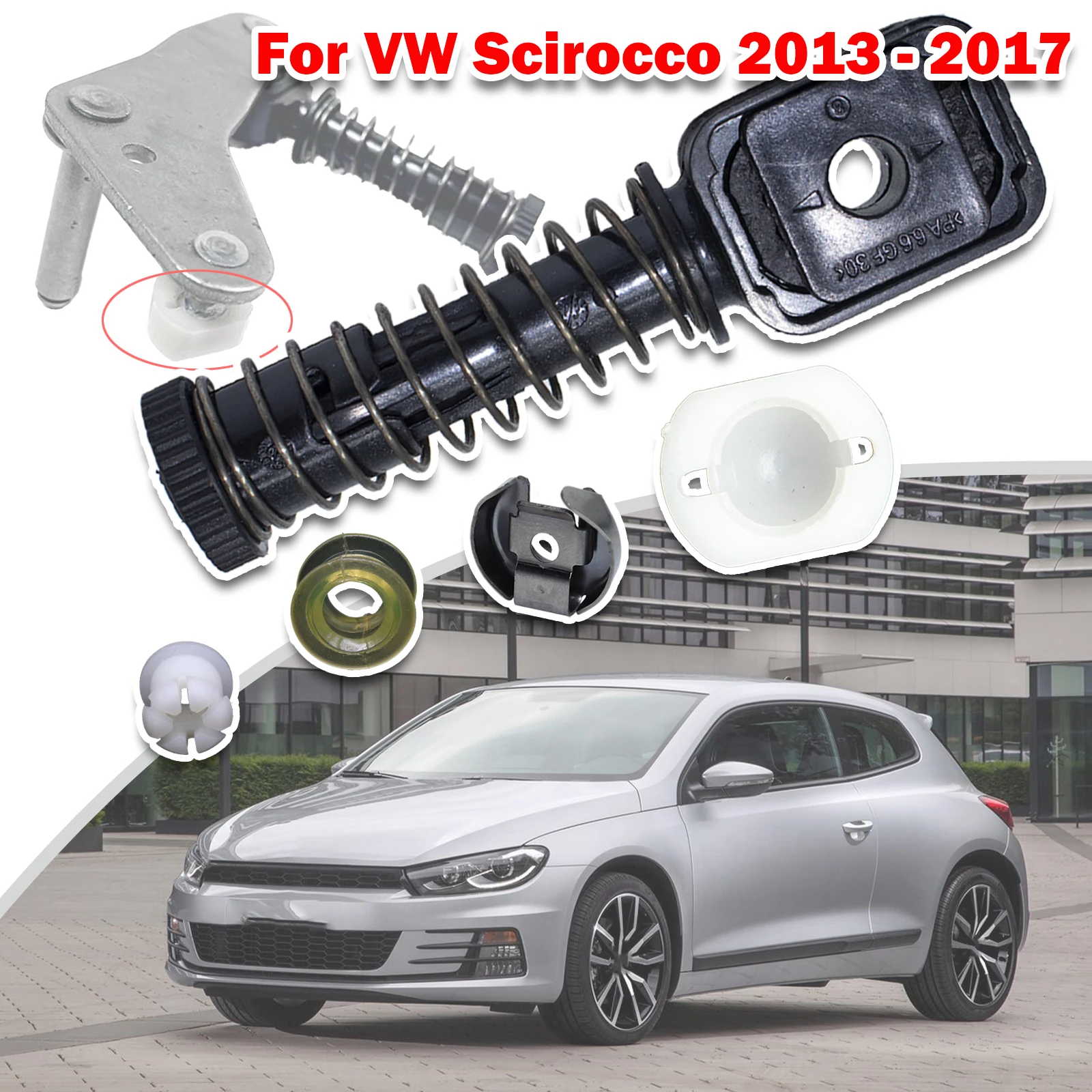 

For VW Scirocco SETGear Selector Lever Mechanism Sliding Shoe Bushing Shift Rod Linkage Clip Manual Transmission Rivet 2013-2017