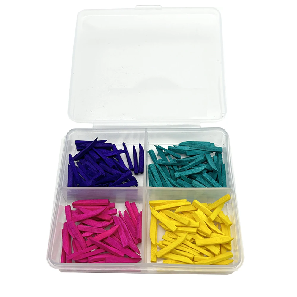 200Pcs Dental Interdental Wedges Wood Tooth Gap Wedge Specially Treated Tips for Gum Protection 4 Sizes
