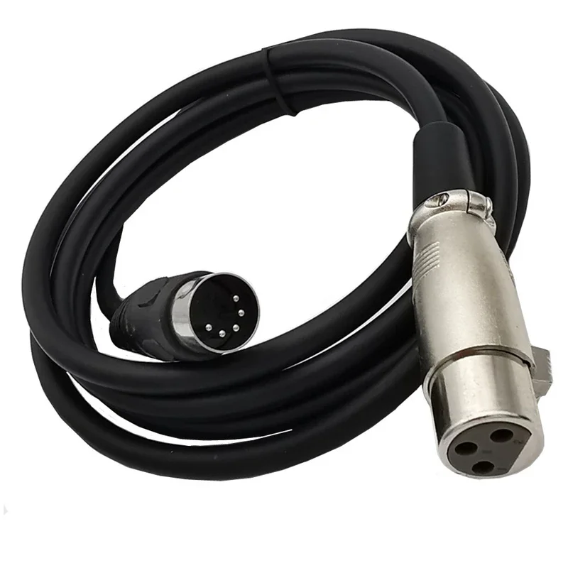 0.5m MIDI DIN 5-pin Male to XLR 3-pin Male Female Audio Cable for Matching Instruments or Cables With MIDI or XLR Connectors