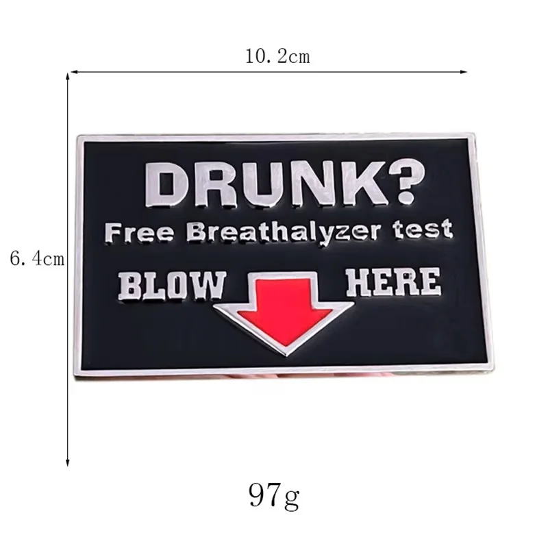 Kreatywna klamra do paska z alfabetem dla mężczyzn, modny dodatek dla alkoholików, unikalny prezent