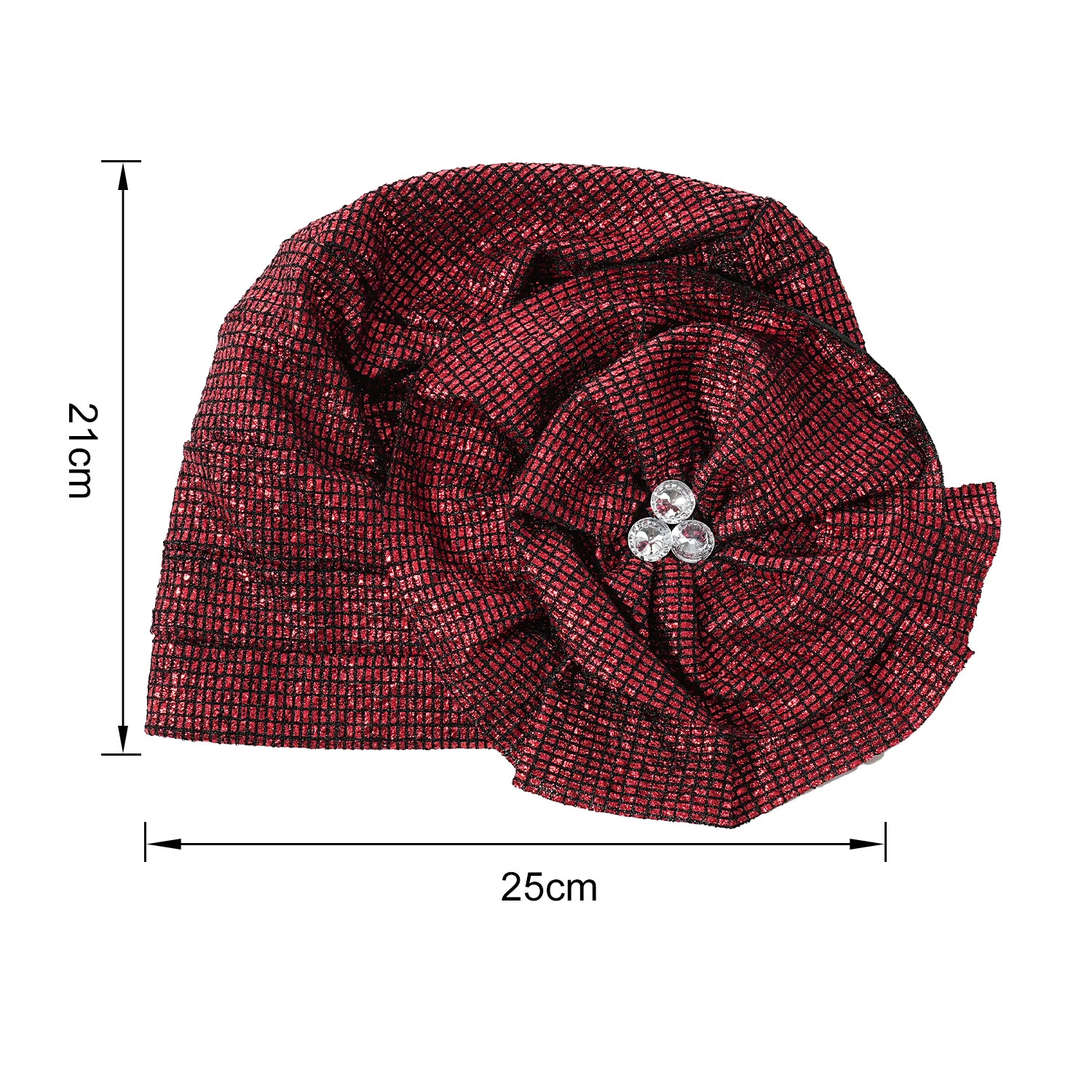 لامع زهرة عمامة قبعة هندية مسلم الحجاب بريق بونيه بيني النساء الكيماوي قبعة فقدان الشعر الحجاب حك Turbante Mujer