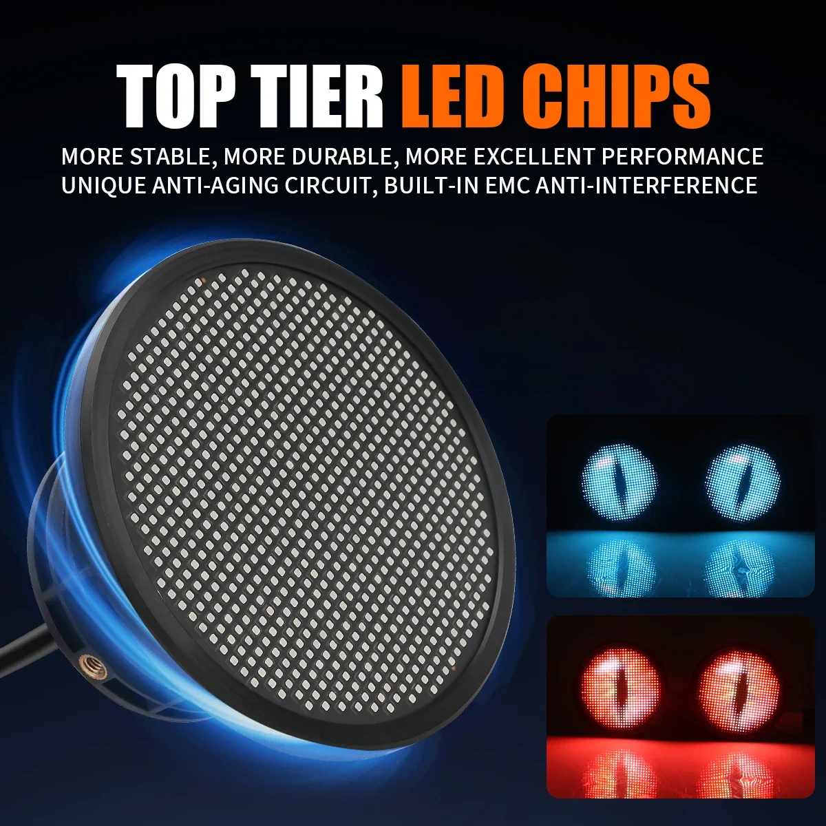 

2PCS 3 inch Automotive Fog Lamp Car Accessories Dynamic Eye Light LED Headlight Decoration Eyes Retrofit Kits