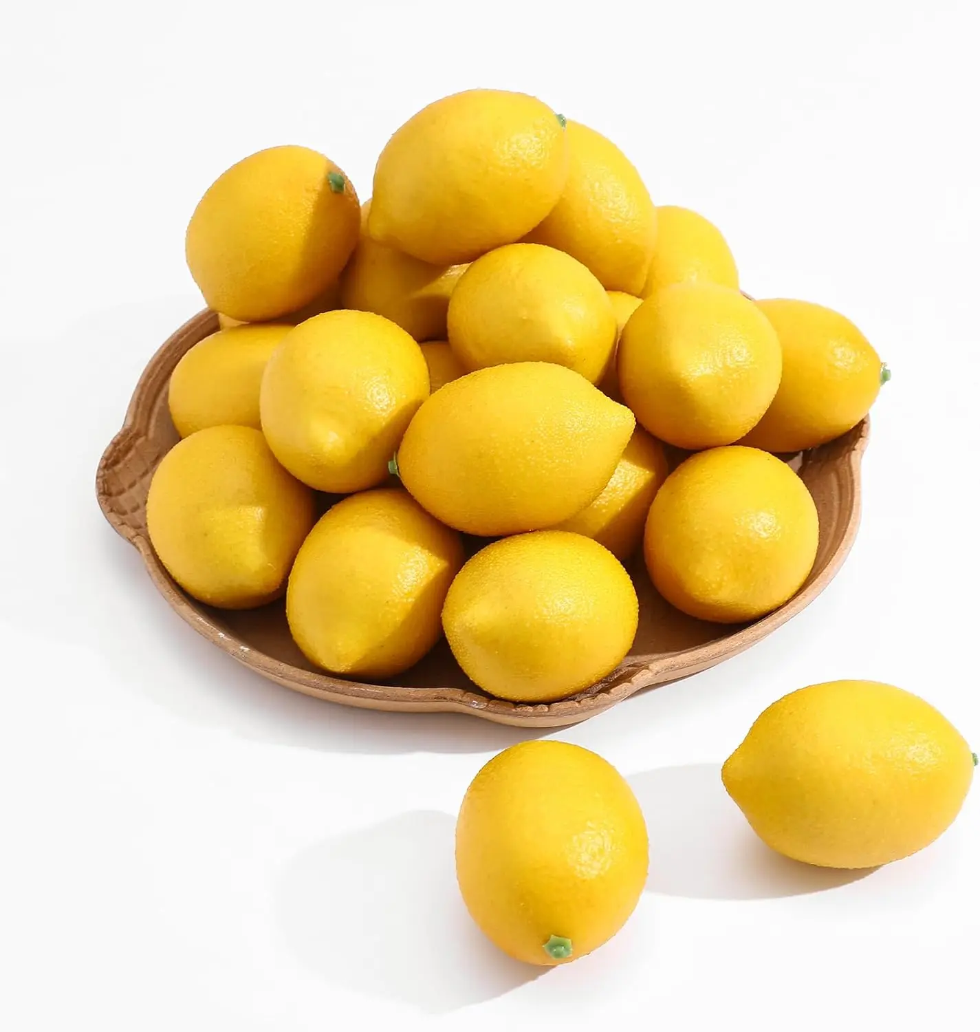 

12 Pack Faux Yellow Lemons Artificial Fruits Fake Lemons Lifelike Simulation for Lemonade Party Kitchen Table Summer Decorations