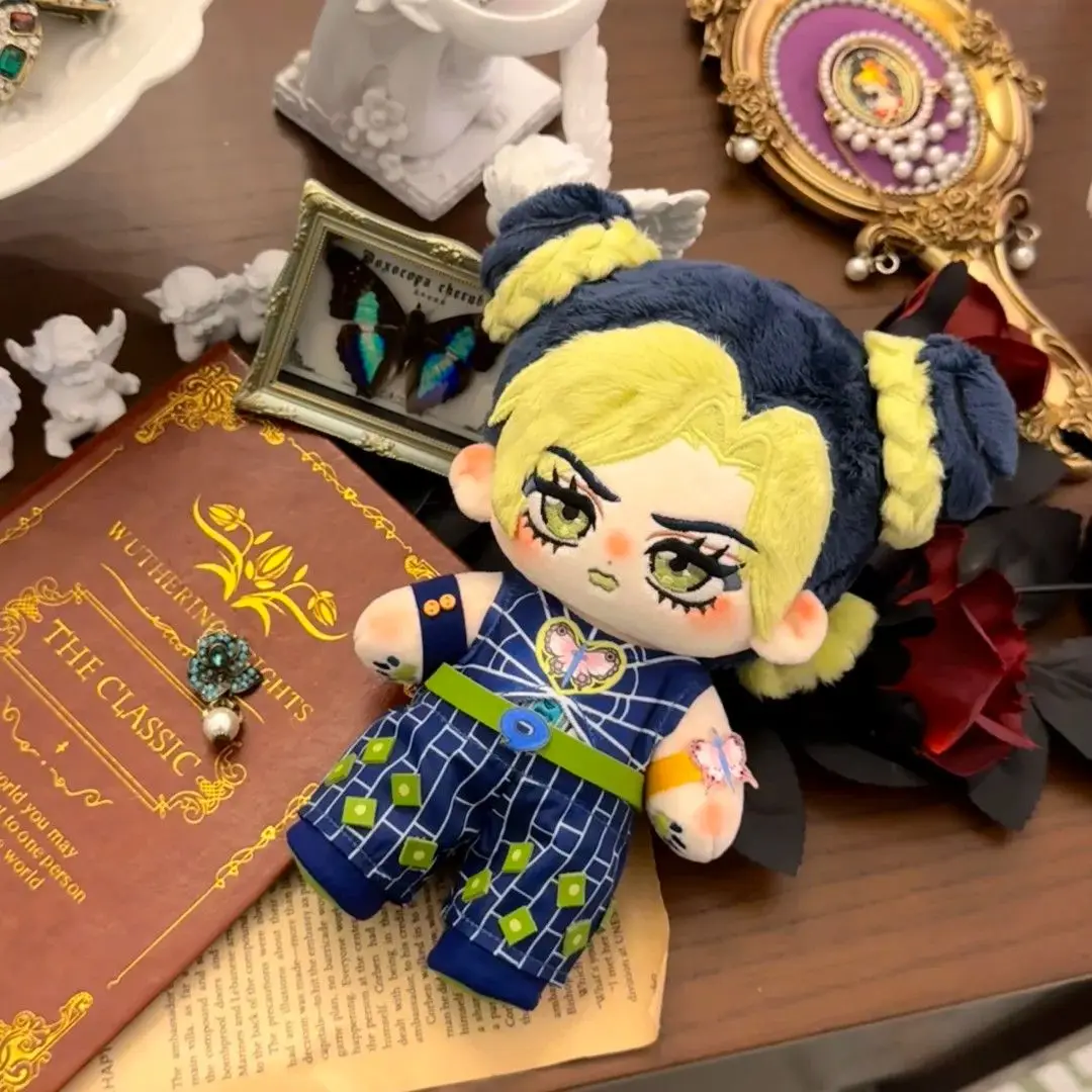 20cm New JoJo's Bizarre Adventure Jolyne Cujoh  Plush Doll Stuffed Cotton Doll Dress Up Doll Cute Birthday Gift