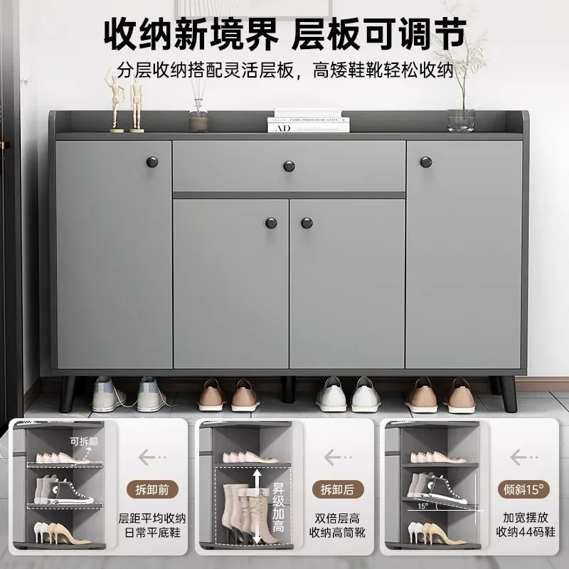 2025 خزانة أحذية جديدة، باب منزلي، خزانة أحذية فاخرة، خزانة تخزين داخلية مدمجة على الحائط بسعة كبيرة #4
