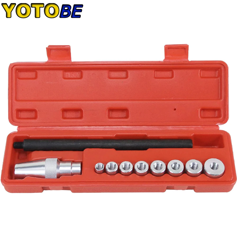 10pcs Universal Clutch Alignment Aligner Tool Set Clutch Hole Corrector Correction Tools with 8 collects Ranging 11~25mm Aluminu