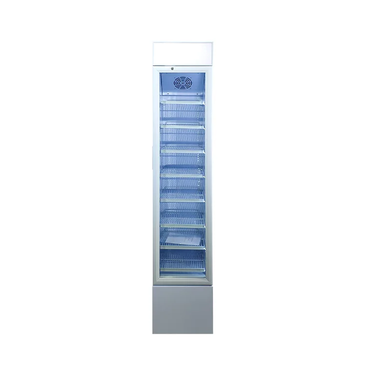 For NUELEAD 105L Commercial Upright Showcase Slim Refrigerator Drink Glass Door Cooler