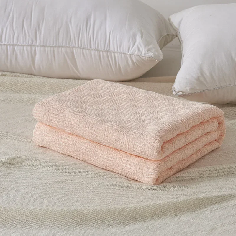 Class A cotton gauze knitted blanket, towel quilt, office lunch break blanket, sofa towel, single-layer thread blanket