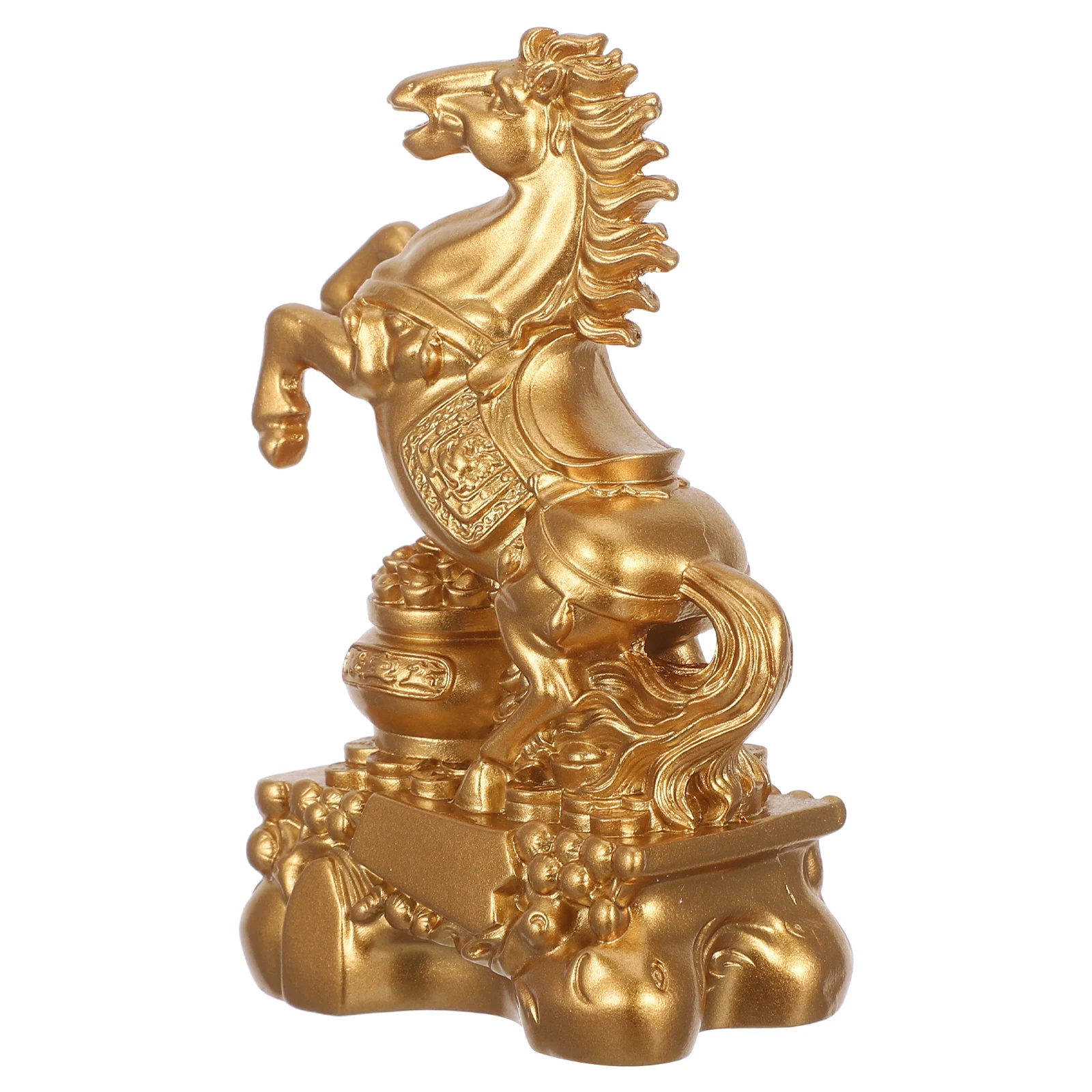 Resin Statue 2026 Year Of The Horse Feng Shui Zodiac Animal Sculpture Fortune Wealth Ornament For Desktop Bookshelf Decorative